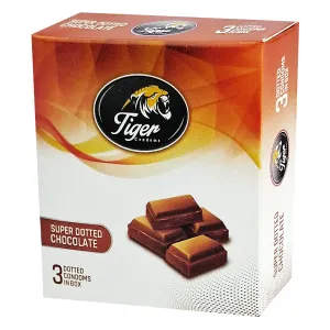 Tiger Super Dotted Chocolate Flavored Condom 3's Pack